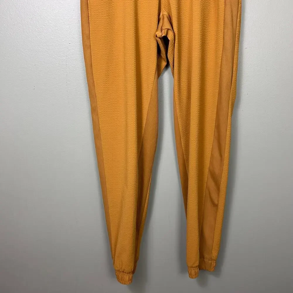 Athleta Textured Brooklyn Jogger Tuscan Gold Mustard Yellow size 0 XS Pants
